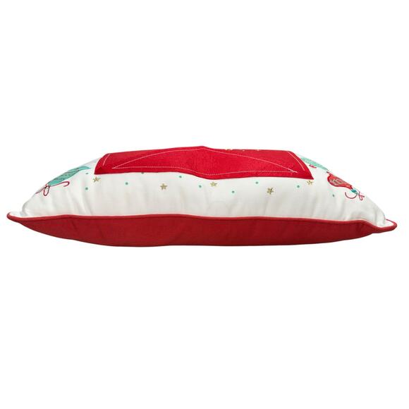 Storehouse Decorative Lumbar Pillow Letters To Santa Christmas Embroidered 12x22 - Picture 8 of 10